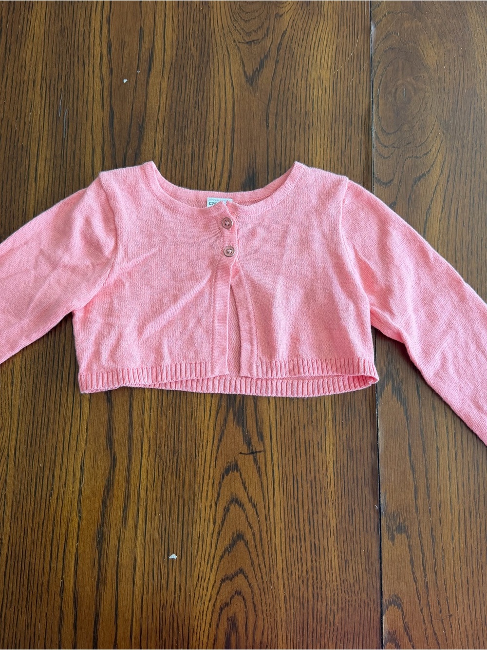 Carter's Coral Cropped Cardigan Sweater